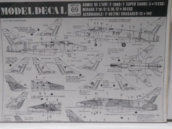 Armee De l'air: F-100D/F Super Sabre, Mirage F1B, Aeronavale: F-8E ...
