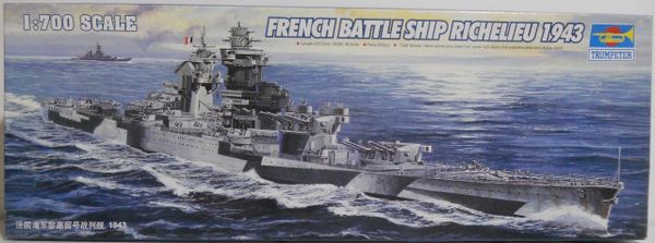 French battleship Richelieu 1943, Trumpeter 1/700 FSW CKf - Charlies ...