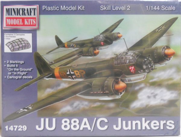 JU 88A/C Junkers, MiniCraft 1/144 MMI-14729 CK - Charlies Plastic Models